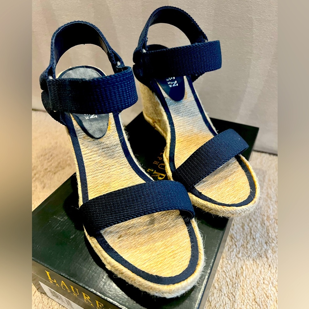 Ralph Lauren Navy espadrilles - Size 7